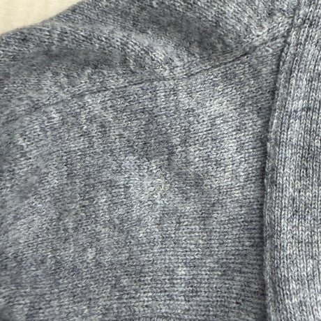 1990's "L.L.Bean" SCOTLAND MADE Lambswool knit cardigan with elbow patches