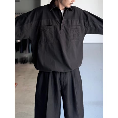 1990's Switching fabric design 4pocket pullover shirt