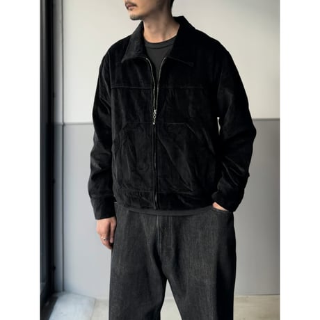 (Dead Stock) 1990's-2000's Cotton velvet short length zip-up jacket