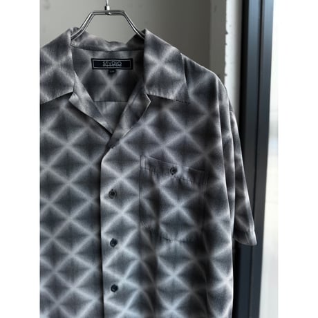 1990's Open collar plaid shirt