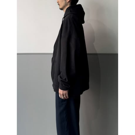 2000's〜 "Hanes Ultimate Cotton" Black Color Full-Zip Hoodie