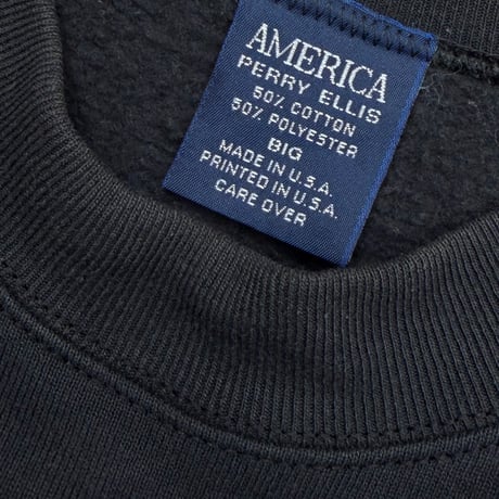 1990's "PERRY ELLIS AMERICA" USA MADE Embroidery Logo Sweat Shirt