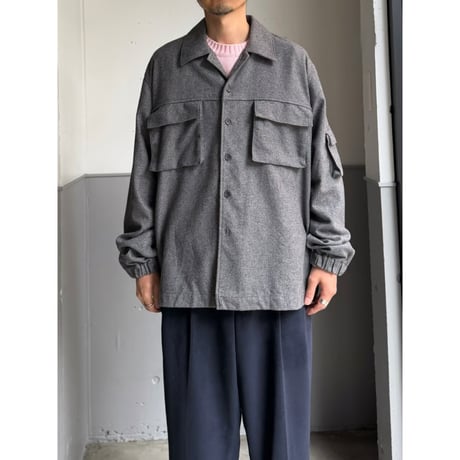 2000's〜 ITALY MADE Wool blend fabric 3pocket shirt