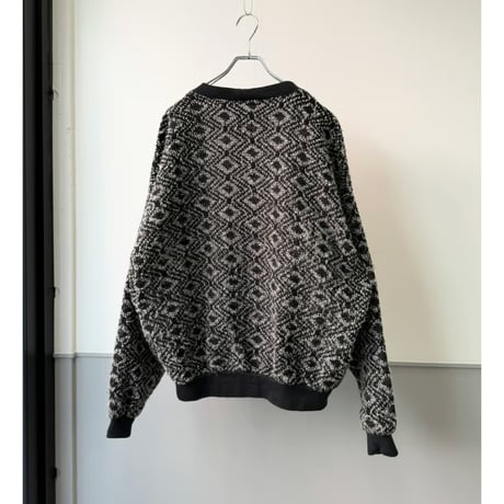 1980's USA MADE Wide & Short silhouette knit cardigan