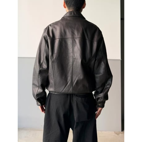 1990's-2000's Brown Color Leather Drizzler Jacket