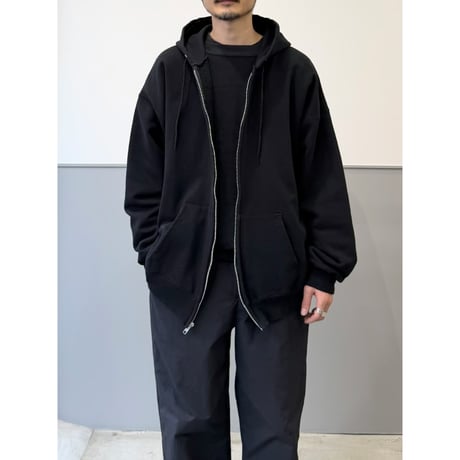 2000's "Hanes Ultimate Cotton" Black Color Full-Zip Hoodie