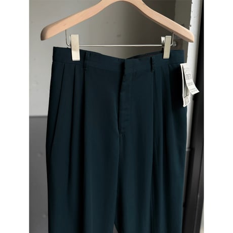 (Deadstock) 1990's "CITY STREETS" Rayon blend 3tuck slacks pants