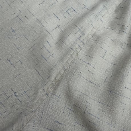 1990's White × Blue Ikat patterned relaxing slacks pants
