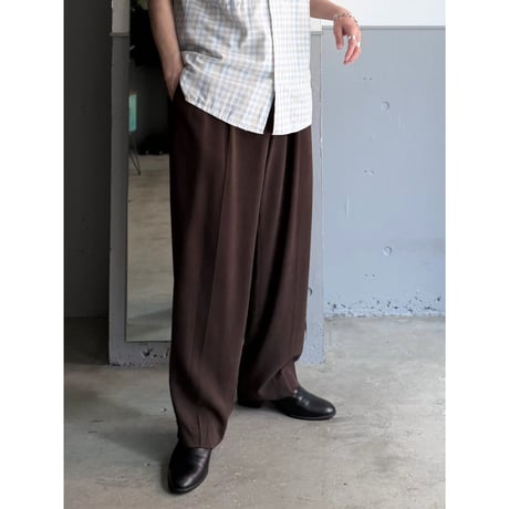 2000's〜 Silk fabric 2tuck slacks pants