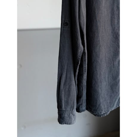 2000's〜 "HempAge" Hemp fabric band collar shirt