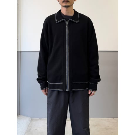 1990's-Early 2000's "BANANA REPUBLIC"  Wool Zip-up knit cardigan