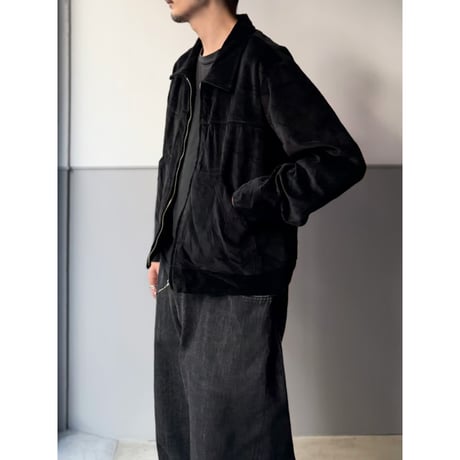 (Dead Stock) 1990's-2000's Cotton velvet short length zip-up jacket
