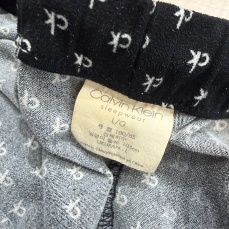 2000's "Calvin Klein Sleepwear" Logo printed 2pocket relaxing pants