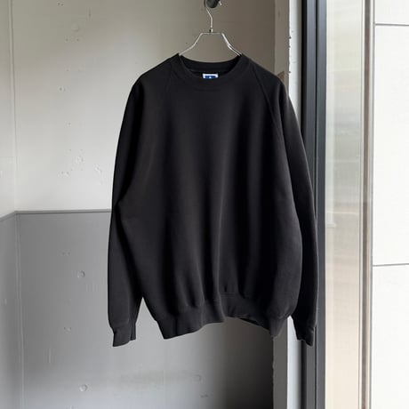 1990's EURO "RUSSELL ATHLETIC" Raglan Sleeve Blank Sweat Shirt