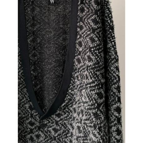 1980's USA MADE Wide & Short silhouette knit cardigan