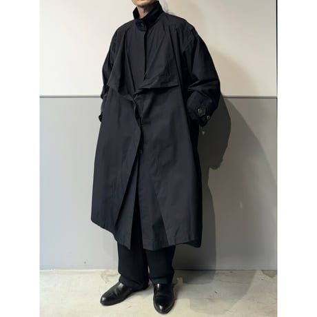 1980's-Early 1990's "Lauél" Cotton fabric overlapping long coat
