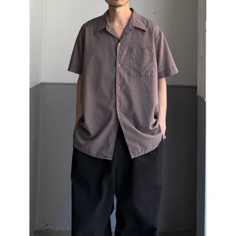 1970's FRANCE MADE Open collar short sleeve shirt