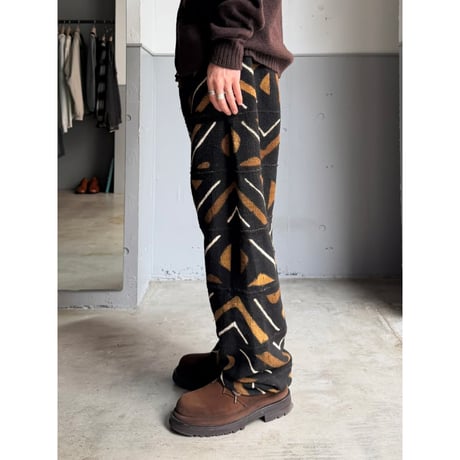 1990's〜 Handmade Bògòlanfini fabric 2pocket relaxing pants