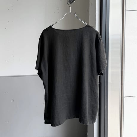 1990's-2000's USA MADE Linen fabric pullover short sleeve shirt