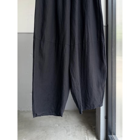 2000's "bryn WALKER" Black linen fabric wide silhouette relaxing pants