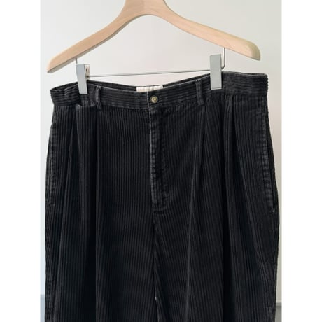 1990's-2000's Wide-wale corduroy wide silhouette 2tuck slacks pants