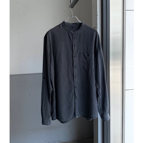 2000's〜 "HempAge" Hemp fabric band collar shirt
