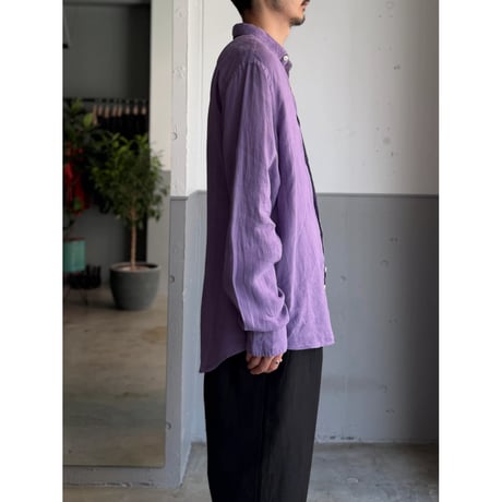 2000's〜 "THE OXFORD SHIRT CO." Purple fine linen fabric shirt