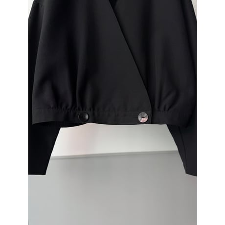 1980's-1990's Wide & Short silhouette collarless double-breasted jacket