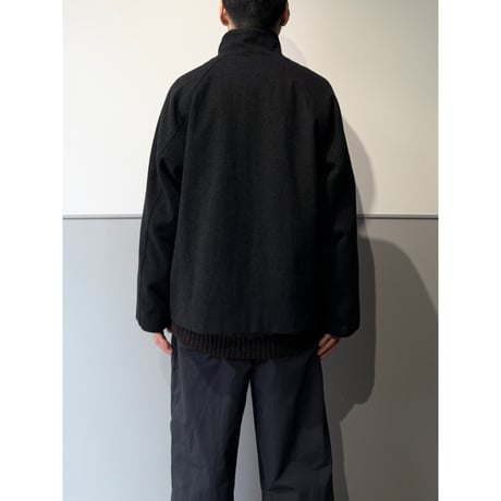 1990's-2000's Double Zipper Raglan Sleeve Wool Blend Jacket