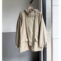 1990's "Polo by Ralph Lauren" One Panel Sleeve cotton zip up hooded jacket