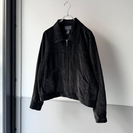 (Dead Stock) 1990's-2000's Cotton velvet short length zip-up jacket