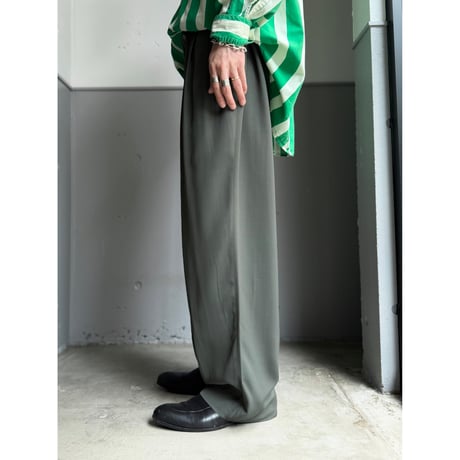 1990's "Andrew Fezza" 4tuck wide silhouette slacks pants