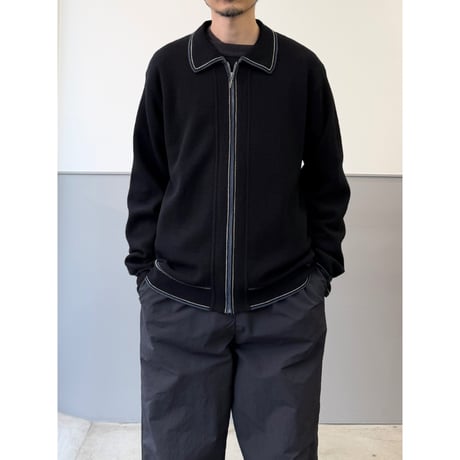 1990's-Early 2000's "BANANA REPUBLIC"  Wool Zip-up knit cardigan