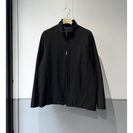 1990's-2000's Double Zipper Raglan Sleeve Wool Blend Jacket