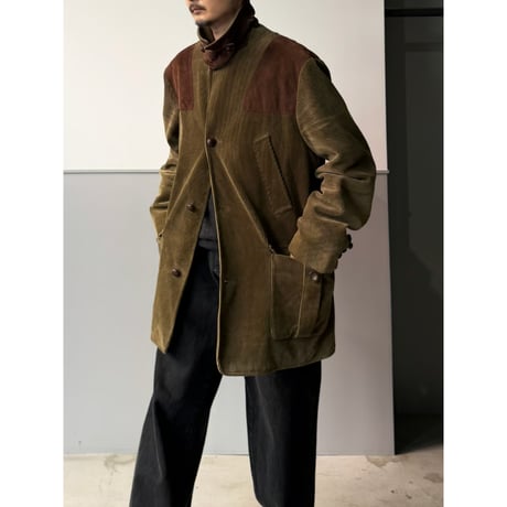 1990's-2000's "Polo by Ralph Lauren" Leather Switching Design 4pocket Corduroy Jacket