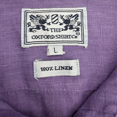 2000's〜 "THE OXFORD SHIRT CO." Purple fine linen fabric shirt
