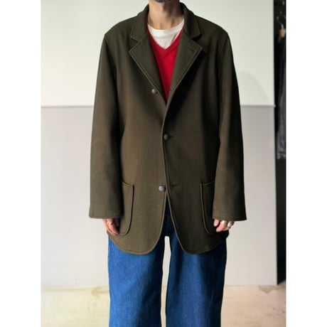 1990's "ARMANI JEANS" Wool blend four button padding jacket