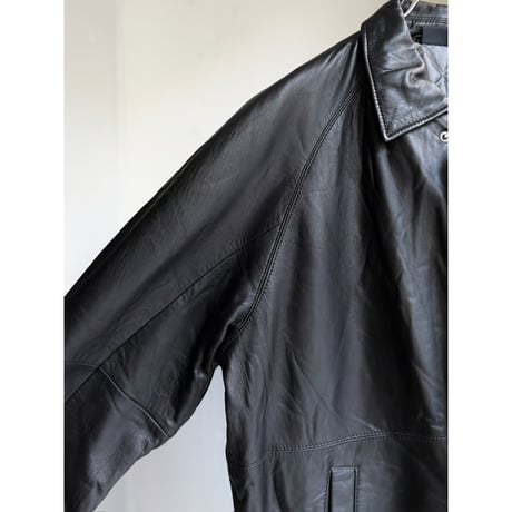 2000's "F.R.TRIPLER&Co."  Leather raglan sleeve zip-up jacket