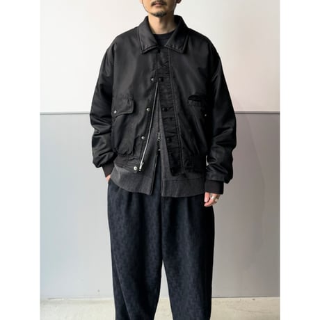 1990's Wide & Short Silhouette nylon shell padding jacket
