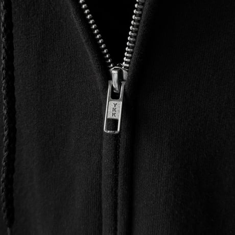 2000's "Hanes Ultimate Cotton" Black Color Full-Zip Hoodie