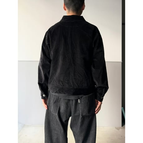 (Dead Stock) 1990's-2000's Cotton velvet short length zip-up jacket