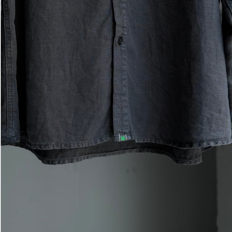 2000's〜 "HempAge" Hemp fabric band collar shirt