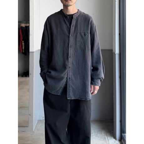 2000's〜 "HempAge" Hemp fabric band collar shirt