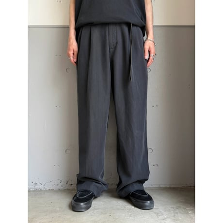 2000's Rayon blend 2tuck slacks pants
