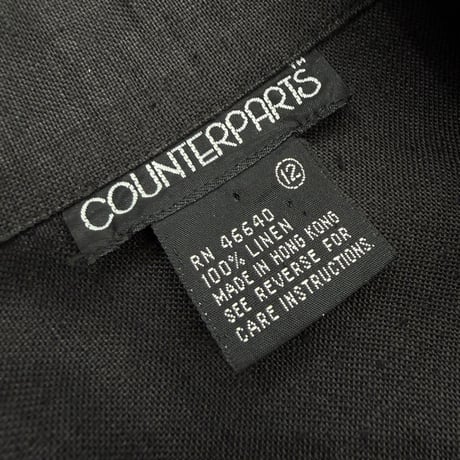 Early 1990's Black linen fabric relaxing tailored jacket