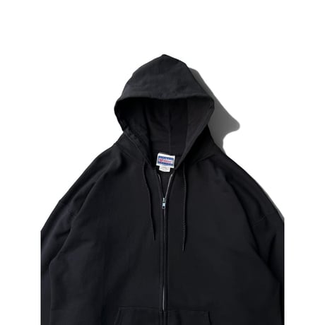 2000's "Hanes Ultimate Cotton" Black Color Full-Zip Hoodie