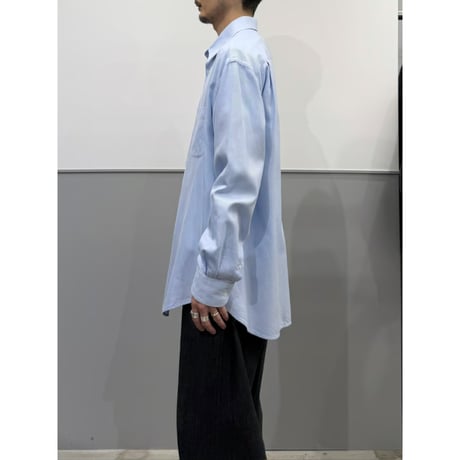 2000's "ARMANI COLLEZIONI" Twill striped cotton long sleeve shirt