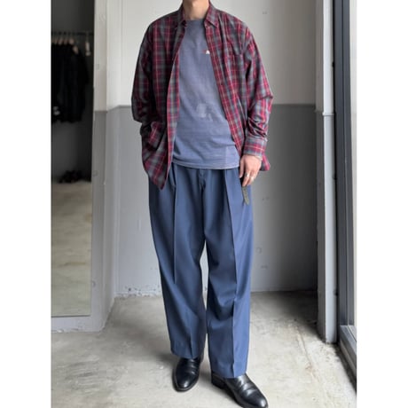 1980's-1990's "Christian Dior MONSIEUR" Plaid pattern long sleeve shirt