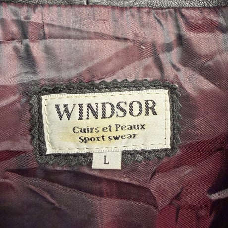 1990's Lamb leather 2way collar relaxing jacket