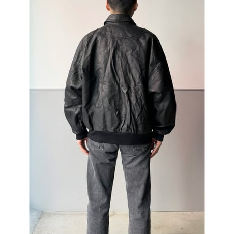 1990's Dolman sleeve leather jacket